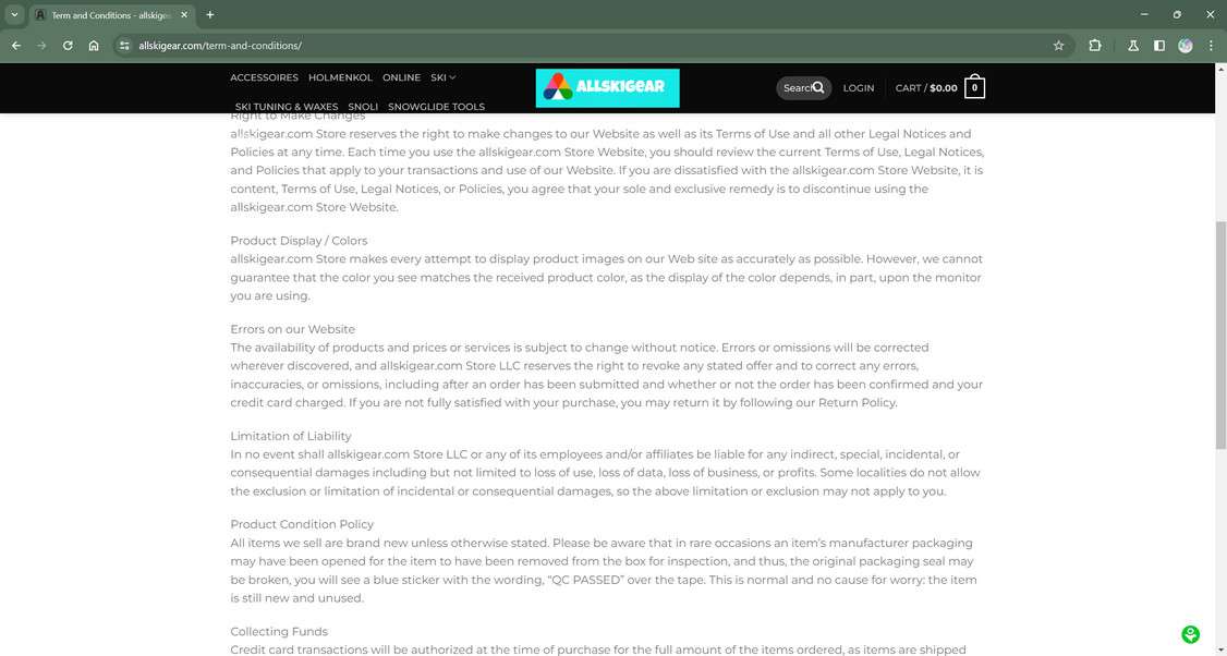 Allskigear.com scam