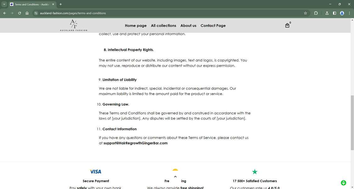 Auckland-fashion.com scam