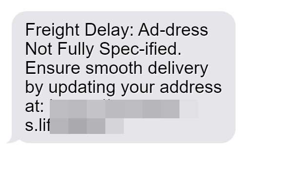 Auspost Freight Delayed Text Scam