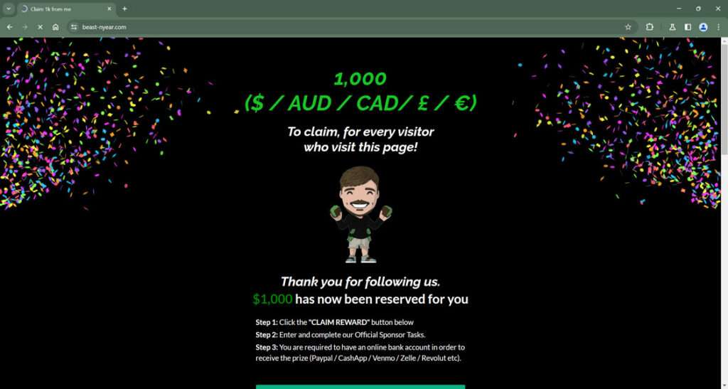 Beast-nyear.com scam