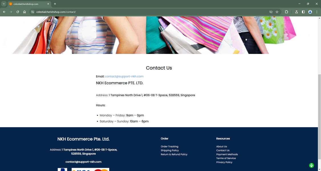 Celestialcherishshop.com scam