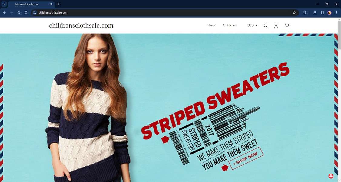 Childrensclothsale.com scam