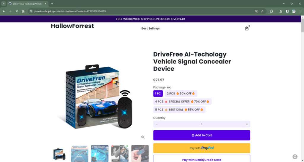 DriveFree AI Techology Vehicle Signal Concealer Device