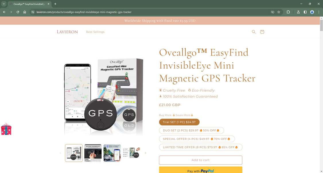 Oveallgo™ EasyFind Mini Magnetic GPS Tracker – LauraSara