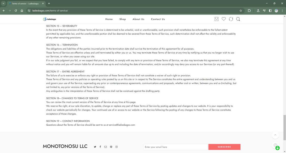 Ladiesbagss.com scam