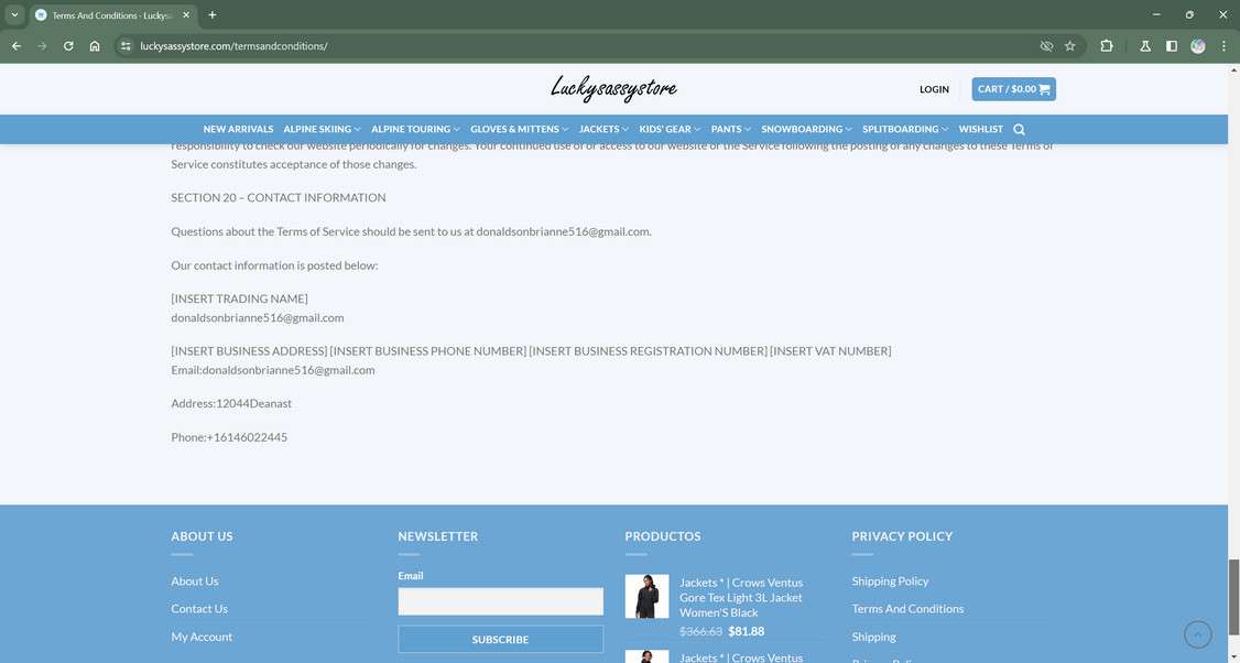 Luckysassystore.com Scam Alert: Don't Trust This Fake Store 1 Luckysassystore.com scam