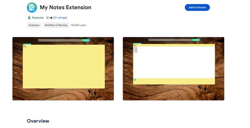 My Notes Extension