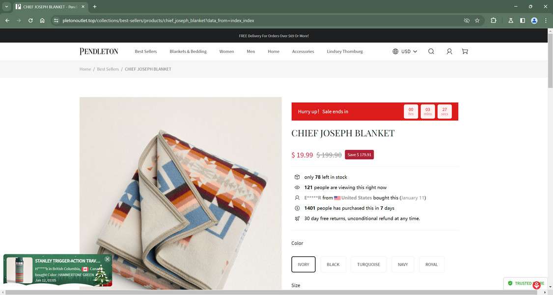 Pletonoutlet.top scam