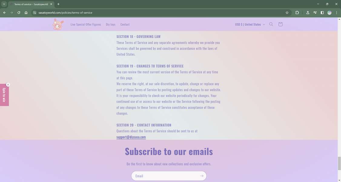 Sasatoyworld.com scam