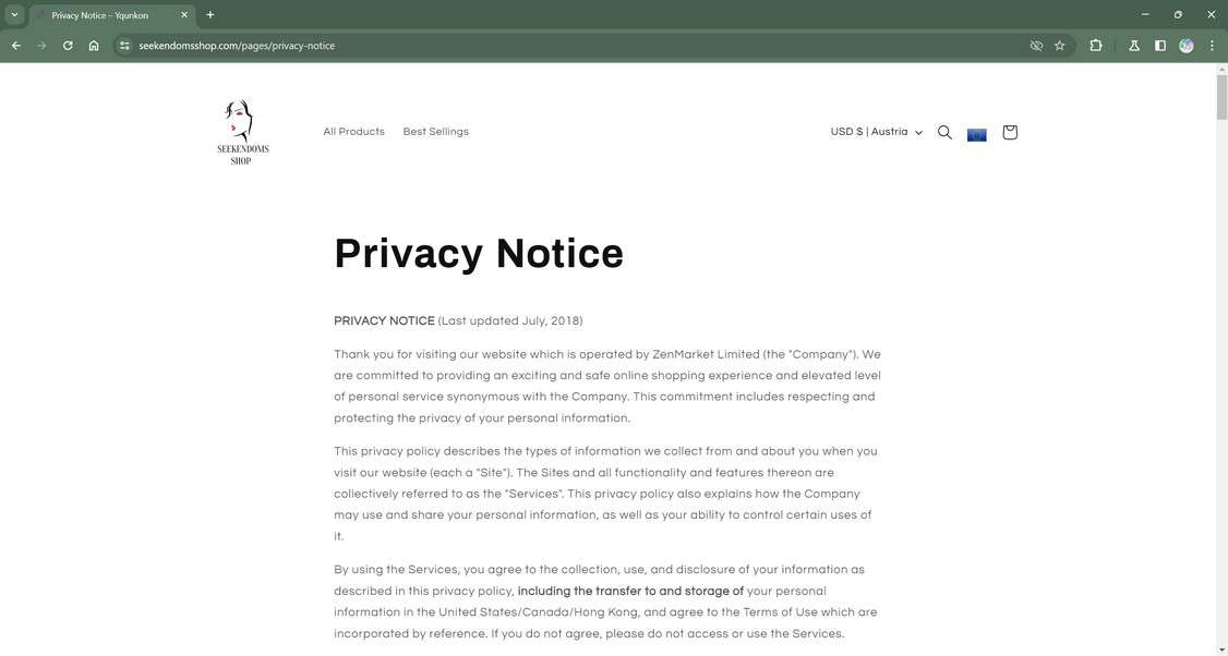 Seekendomsshop.com scam