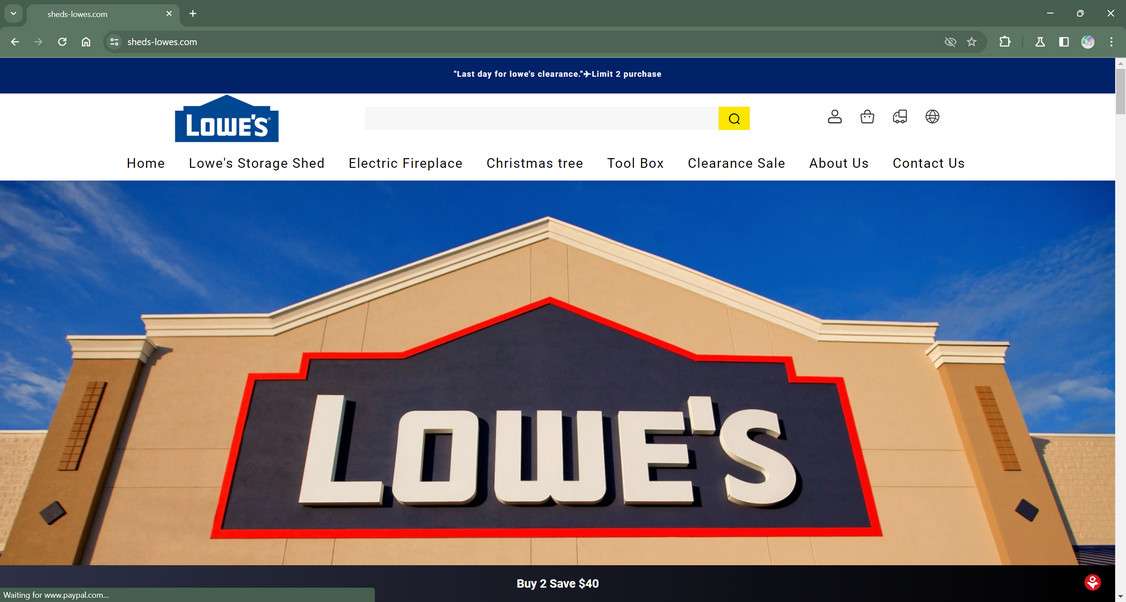 Sheds-lowes.com scam
