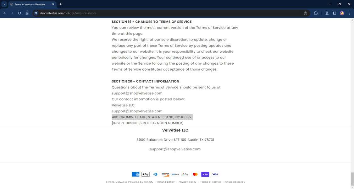 Shopvelvetise.com scam
