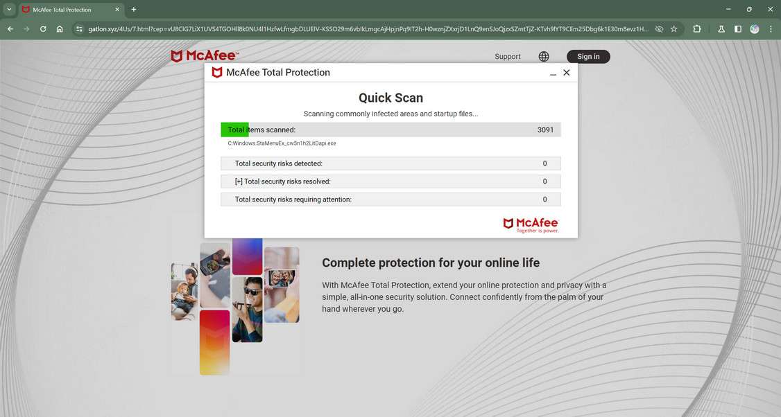 The Fake McAfee Your PC Is Infected Pop-up Scam Explained