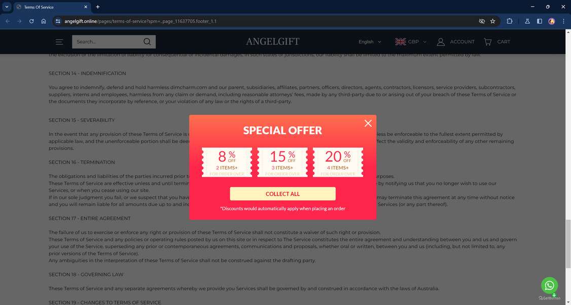 Angelgift.online scam