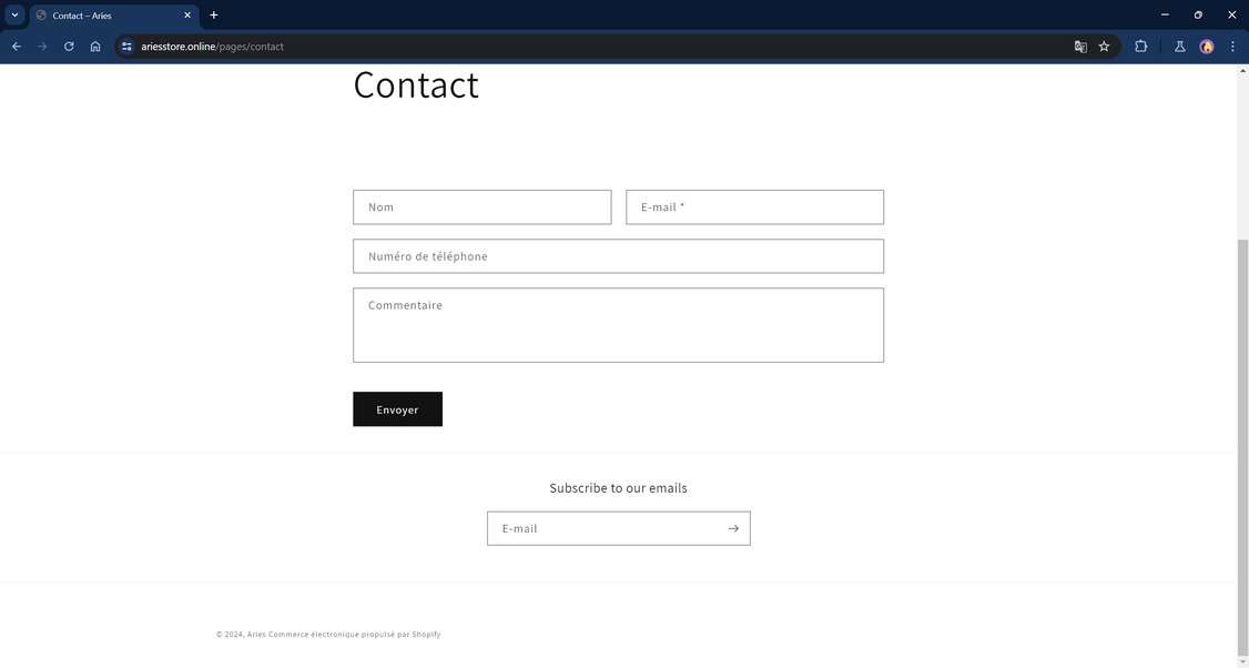 Ariesstore.online scam