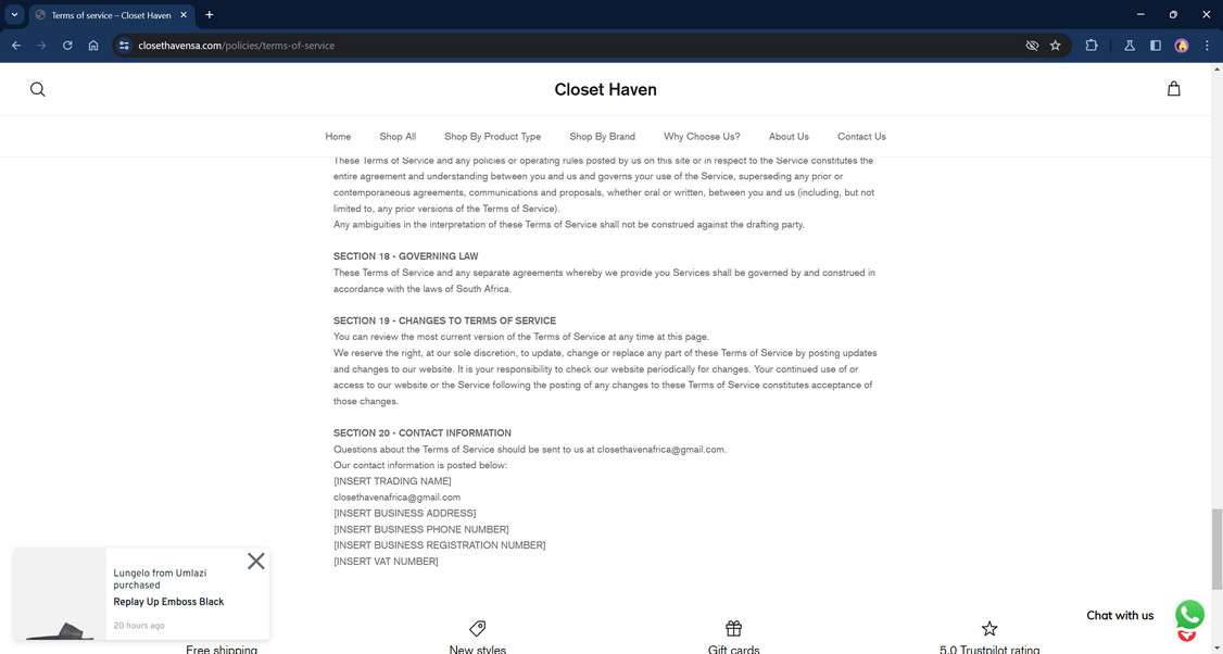 Closethavensa.com scam