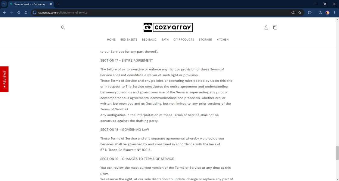 Cozyarray.com scam