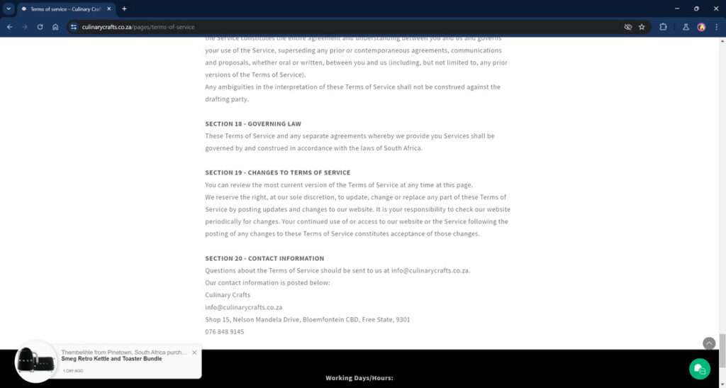 Culinarycrafts Co Za Scam Store What You Need To Know   Culinarycrafts.co .za Scam 1024x547 