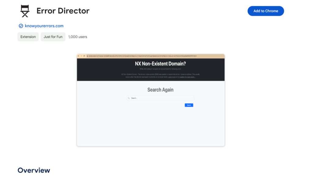 Error Director browser hijacker