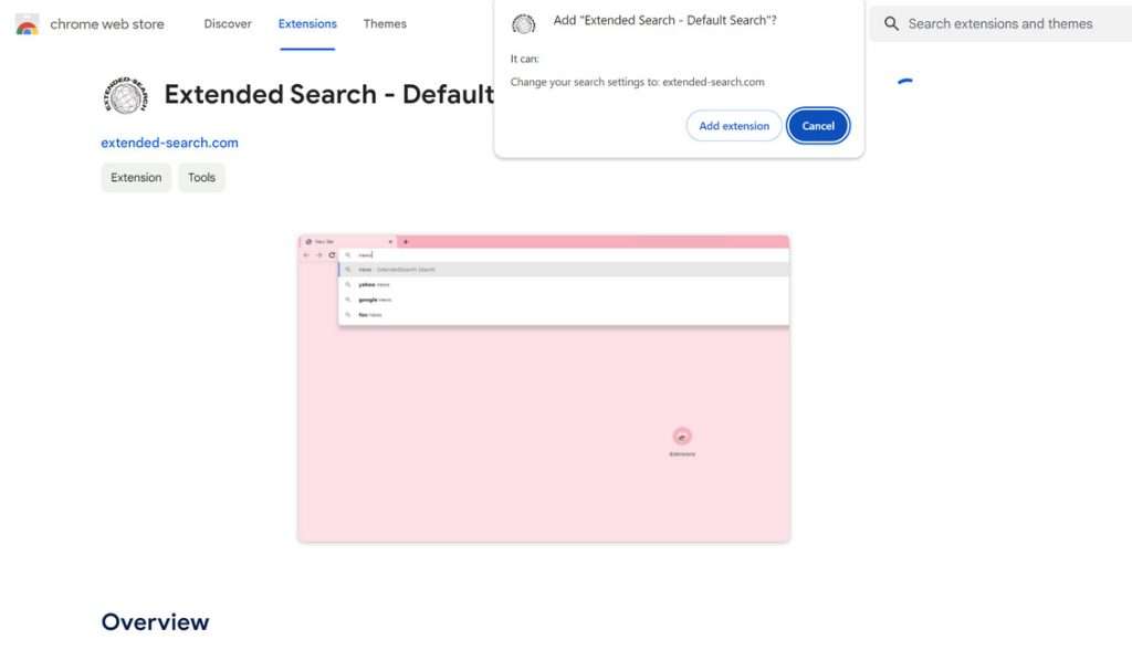 Extended Search - Default Search