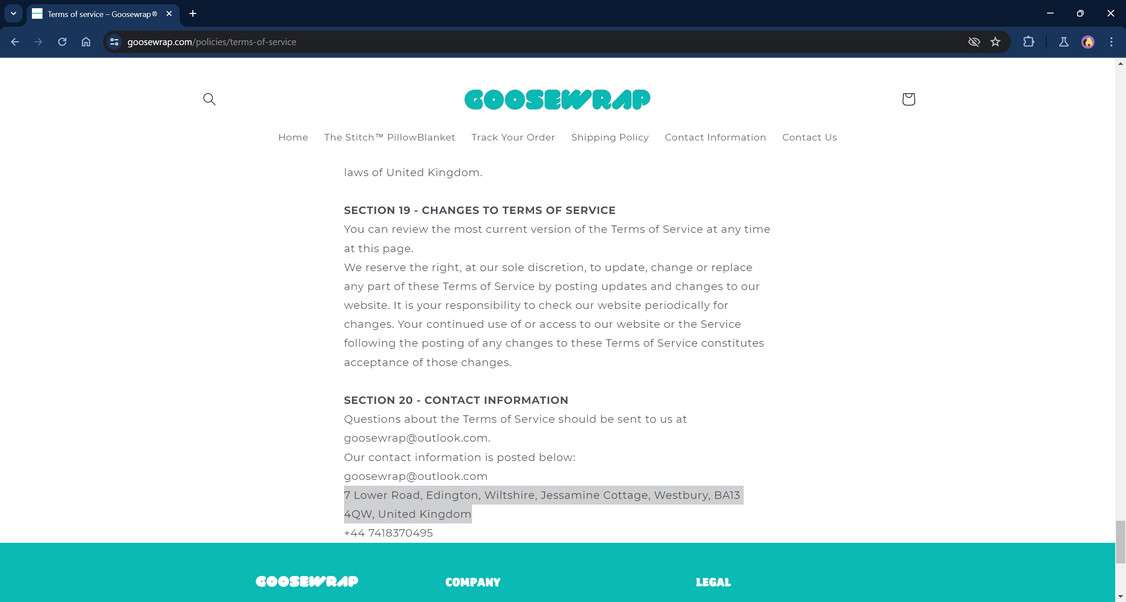 Goosewrap.com scam