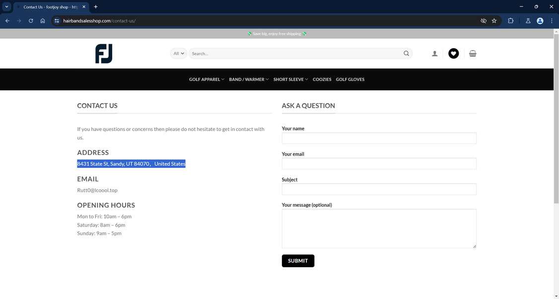 Hairbandsalesshop.com scam