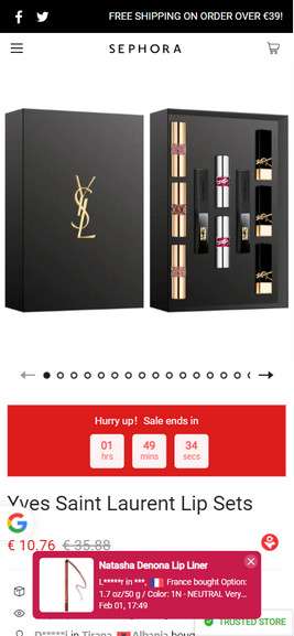 Sephorastore.shop scam