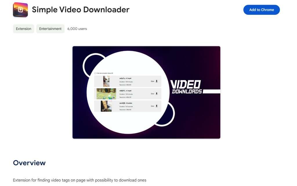 Simple Video Downloader