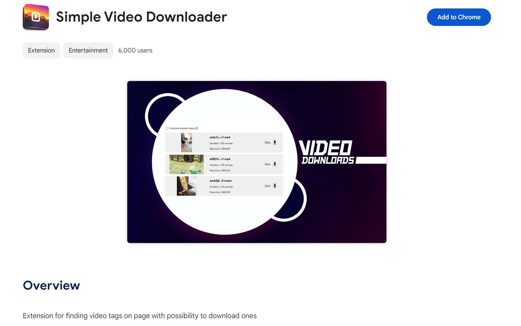 Simple Video Downloader