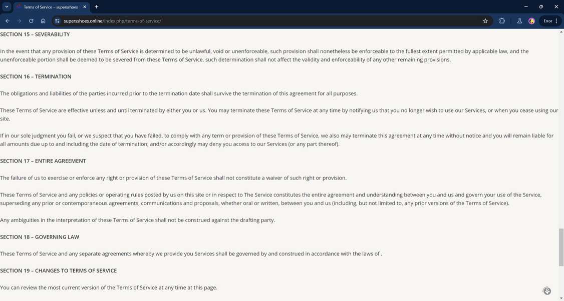 Supersshoes.Online scam