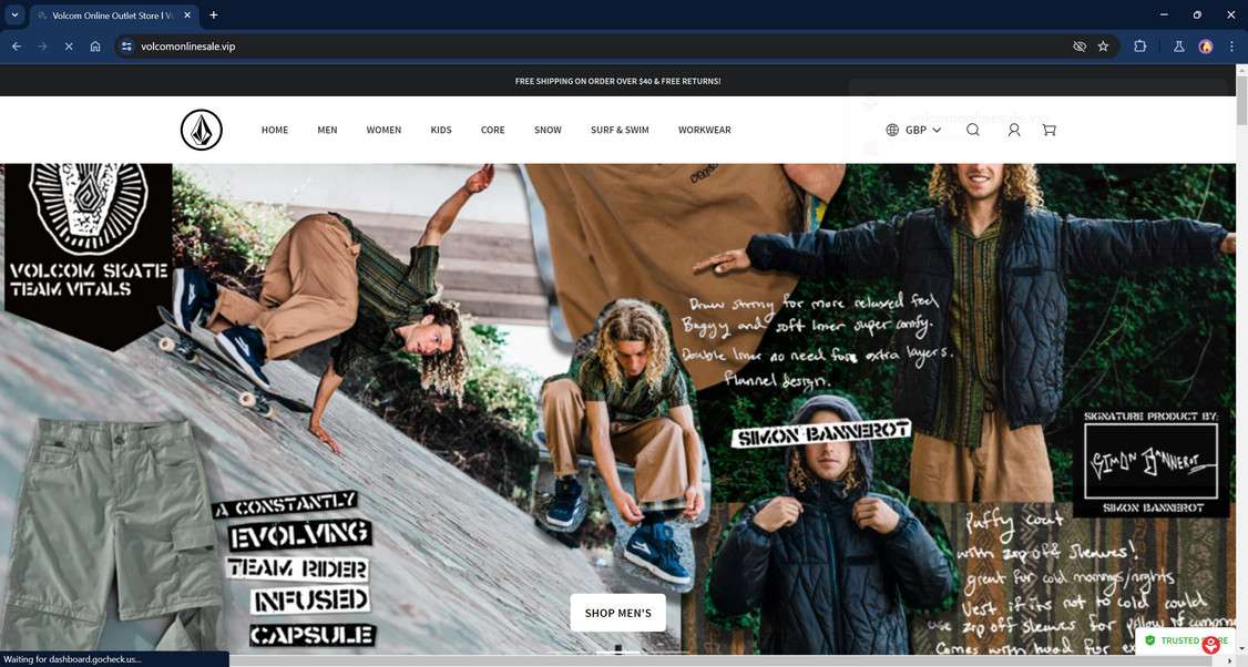 Volcomonlinesale.vip scam