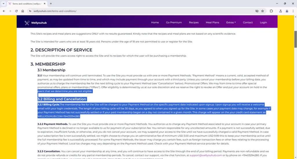 Wellyouhub.com membeship scam