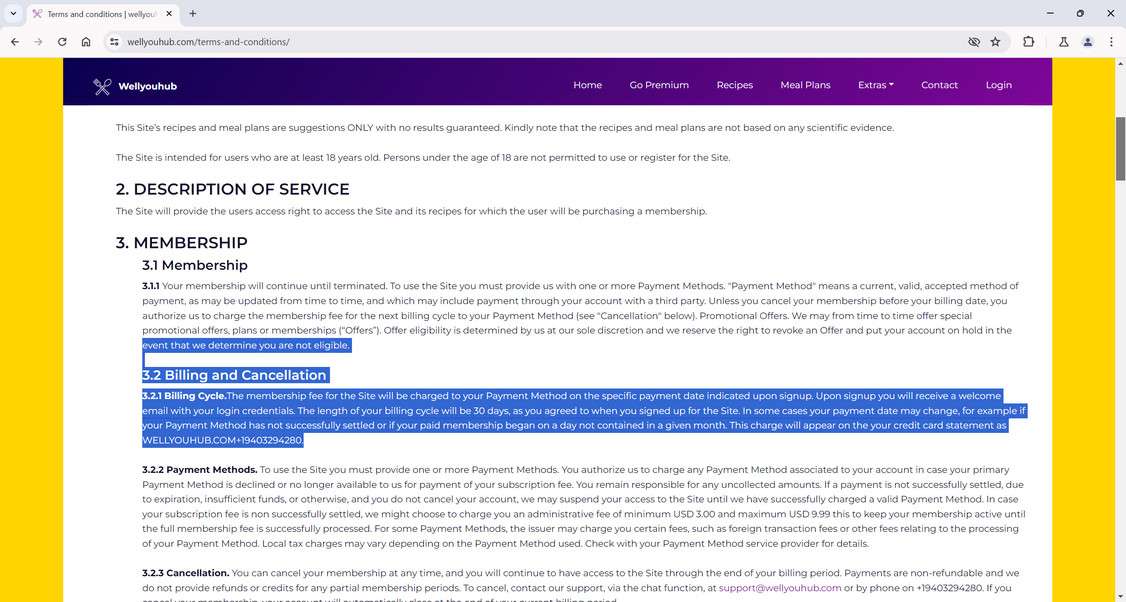 Wellyouhub.com membeship scam