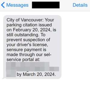 Alert: Exposing The Viral City Of Vancouver Parking Ticket Scam