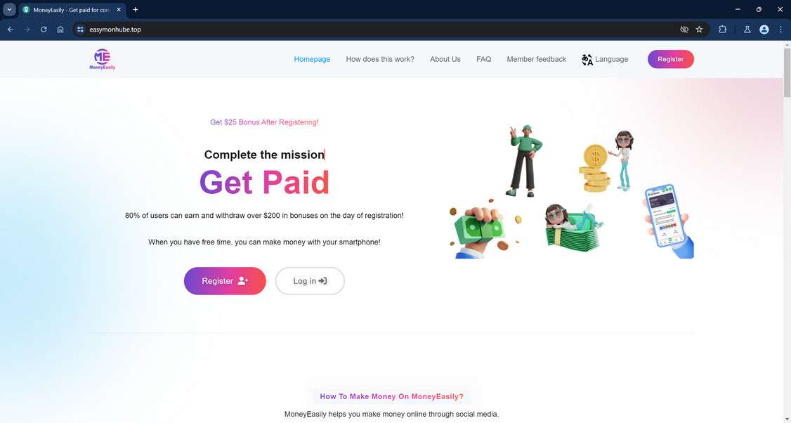 Easymonhube.top scam