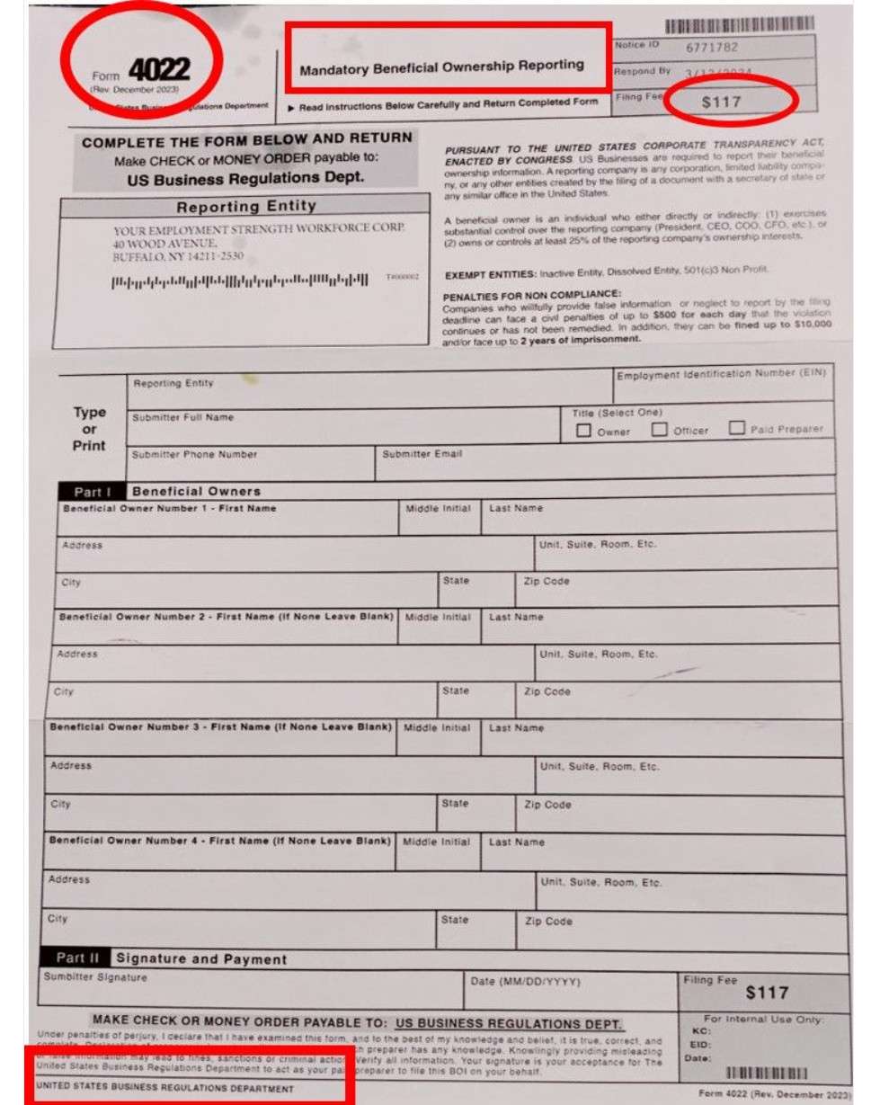 Form 4022 Scam: Don't Fall Victim To This Bogus Tax Letter