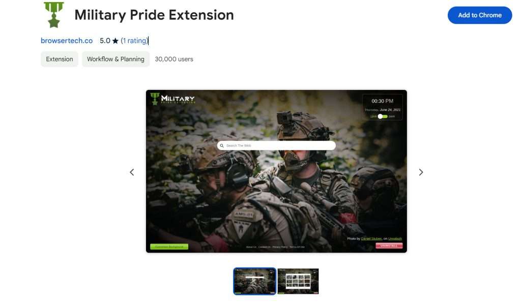 Military Pride Extension