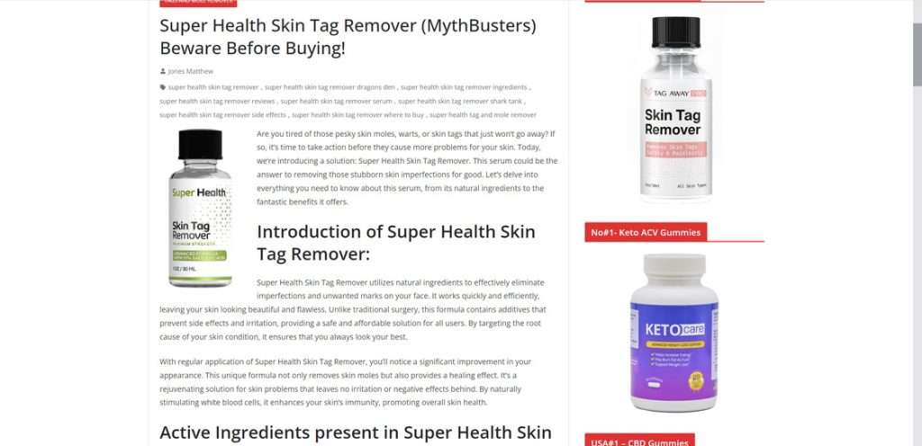 Super Health Skin Tag Remover