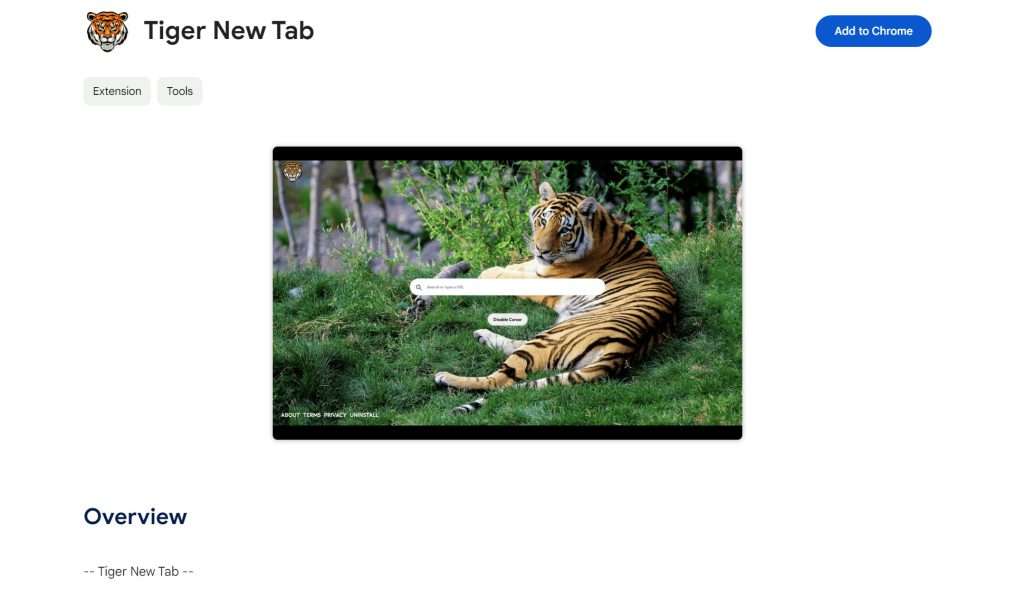 Tiger New Tab