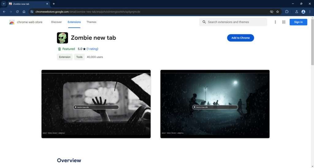 Zombi New Tab browser hijacker