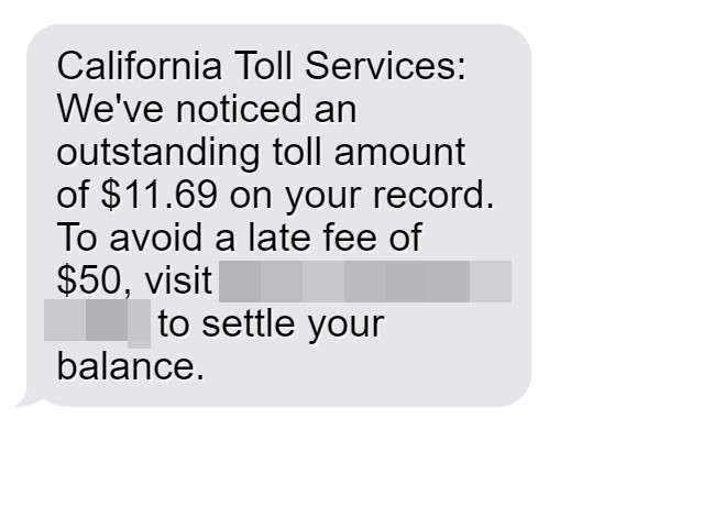 Don't Fall For The California Toll Services Phishing Scam Texts