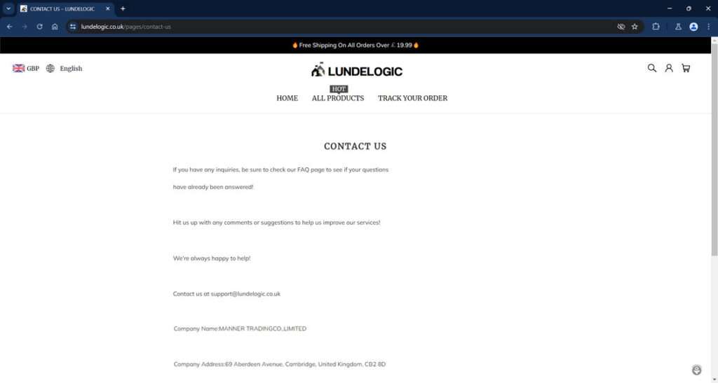 Lundelogic.co .uk scam 1