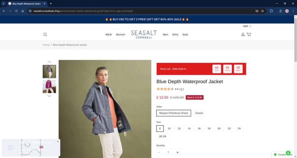 Seasaltcornwallsale.shop scam