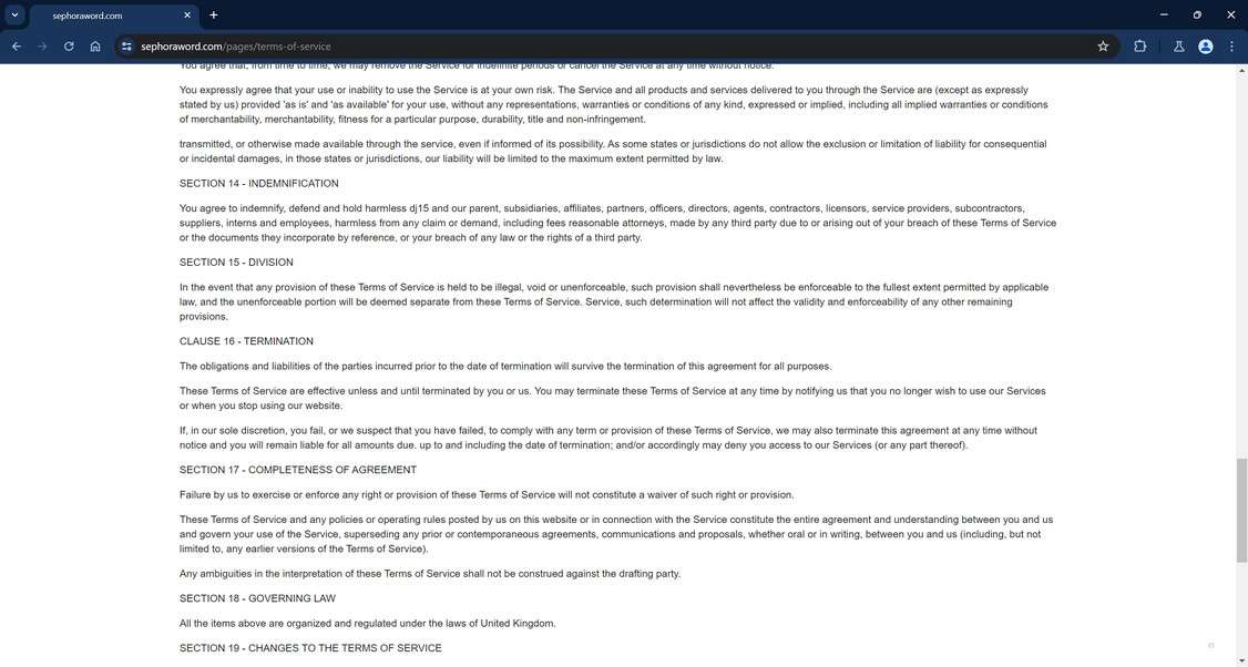 Sephoraword.com scam