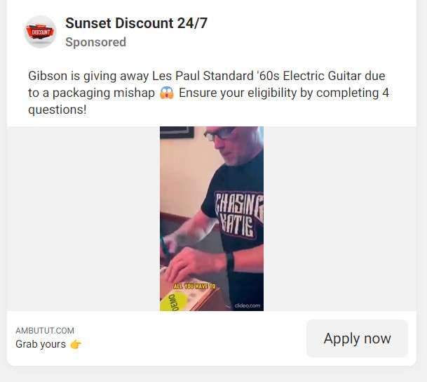 Sweetwater Gibson Les Paul Guitar Giveaway Scam 3 1