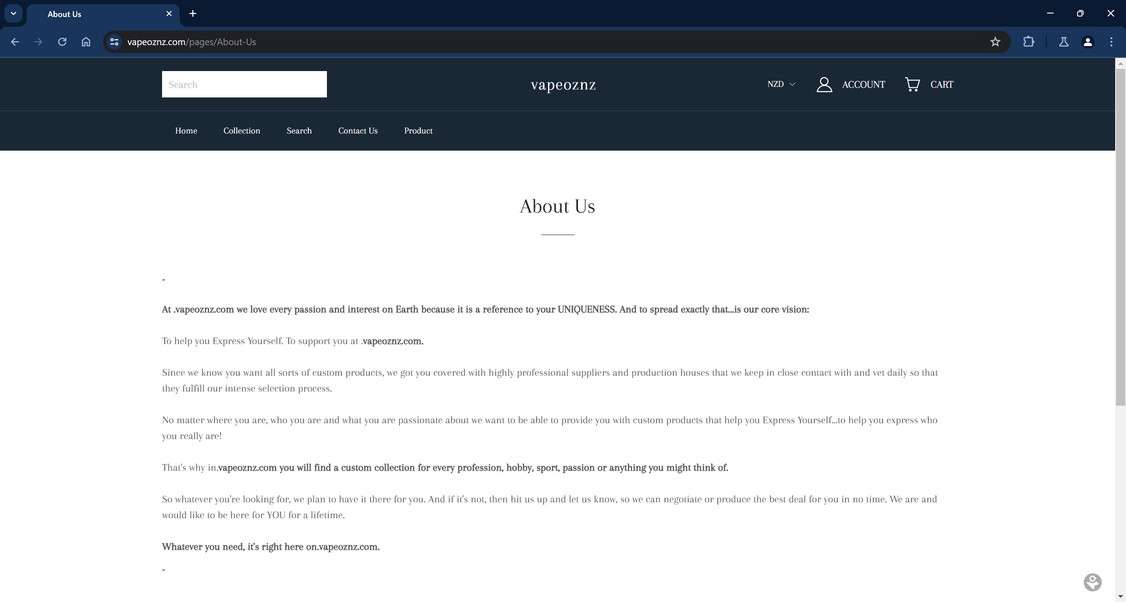Vapeoznz.com scam