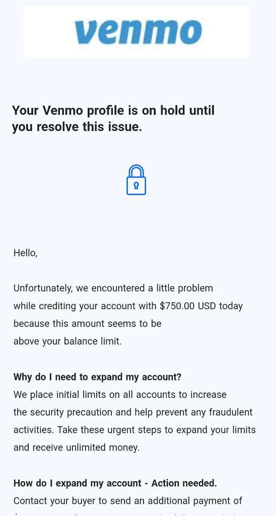 Don't Fall For The “Your Venmo Profile Is On Hold” Email Scam