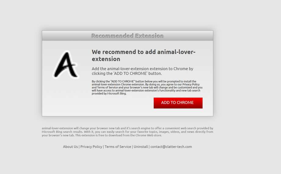 Animal lover extension.com redirect