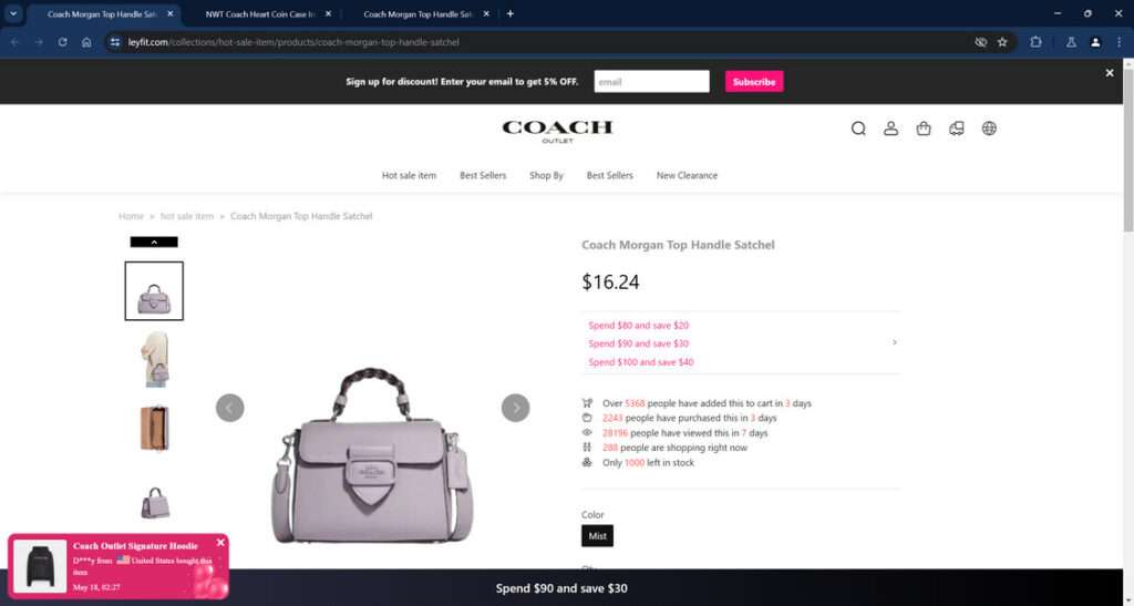 Don t Get Scammed By Fake Coach Outlet 90 Off Sales