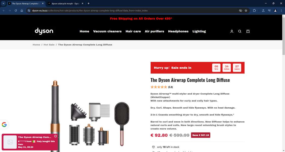 Dyson scam 2